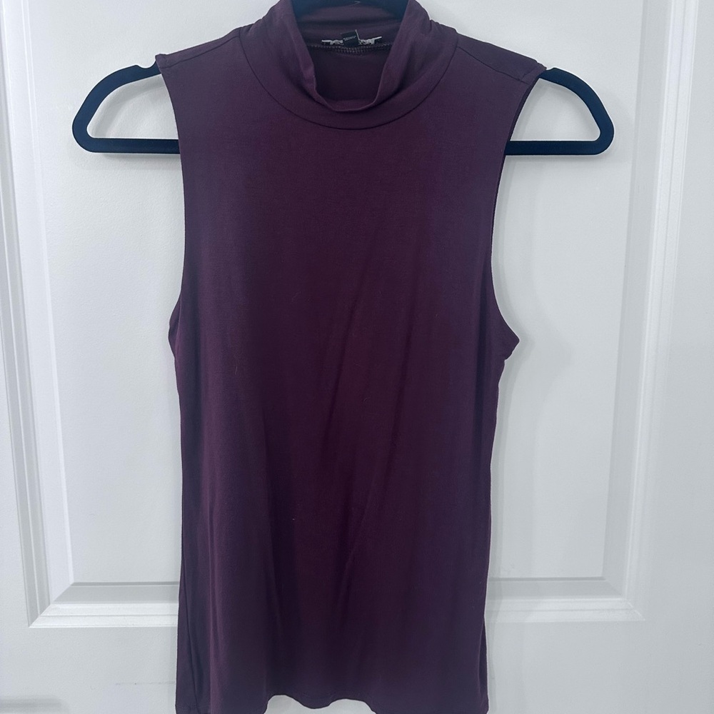 Express Purple Fitted Tank Top